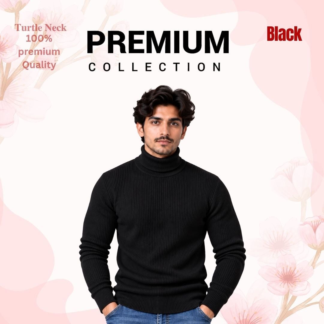 𝐓𝐮𝐫𝐭𝐥𝐞 𝐍𝐞𝐜𝐤-Black 1 Pcs