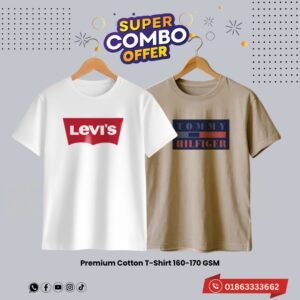 2c73 Premium Luxury Brand 2Pcs Combo T-shirt