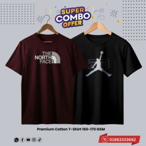 2C22 Premium Luxury Brand 2Pcs Combo T-shirt