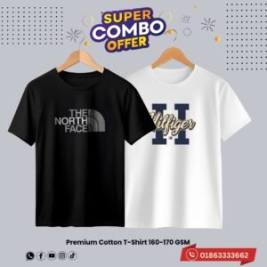 2C32 Premium Luxury Brand 2Pcs Combo T-shirt