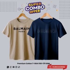 2C36 Premium Luxury Brand 2Pcs Combo T-shirt