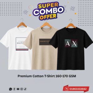 DN-38 Premium Luxury Brand 3Pcs Combo T-shirt