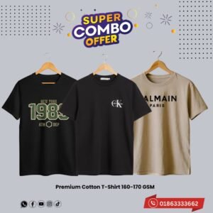 C-76 Premium Luxury Brand 3Pcs Combo T-shirt