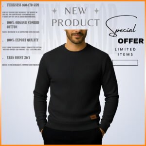 𝐒𝐨𝐥𝐢𝐝 𝐒𝐰𝐞𝐚𝐭𝐬𝐡𝐢𝐫𝐭 - Black 1 Pcs