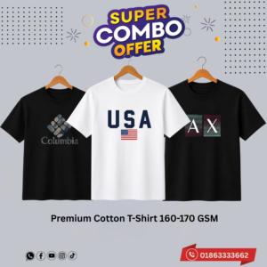 DN-39 Premium Luxury Brand 3Pcs Combo T-shirt