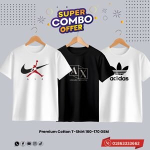 C-64 Premium Luxury Brand 3Pcs Combo T-shirt