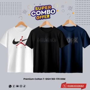 C-63 Premium Luxury Brand 3Pcs Combo T-shirt