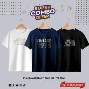 C-62 Premium Luxury Brand 3Pcs Combo T-shirt