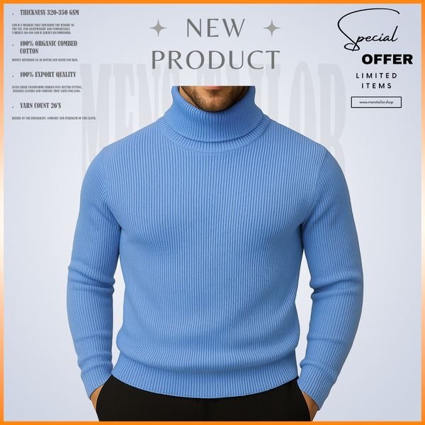 𝐓𝐮𝐫𝐭𝐥𝐞 𝐍𝐞𝐜𝐤-Sky Blue 1 Pcs