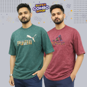 DR-03 Acid Wash Drop Shoulder 2 Pcs Combo