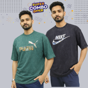 DR-04 Acid Wash Drop Shoulder 2 Pcs Combo