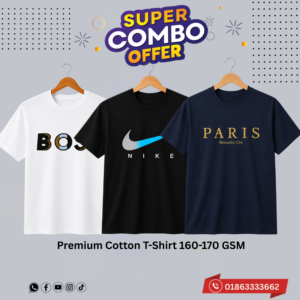 DN-42 Premium Luxury Brand 3Pcs Combo T-shirt