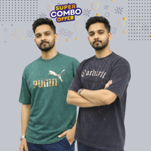 DR-10 Acid Wash Drop Shoulder 2 Pcs Combo