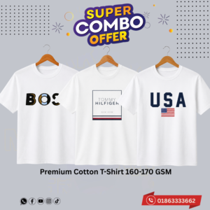 DN-43 Premium Luxury Brand 3Pcs Combo T-shirt