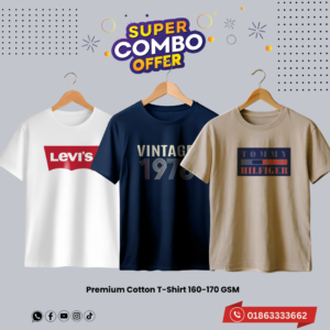 C-60 Premium Luxury Brand 3Pcs Combo T-shirt