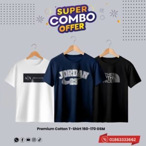 C-66 Premium Luxury Brand 3Pcs Combo T-shirt