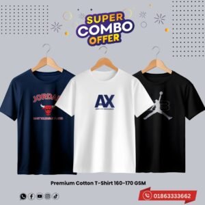 C-71 Premium Luxury Brand 3Pcs Combo T-shirt