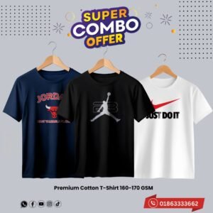 C-72 Premium Luxury Brand 3Pcs Combo T-shirt
