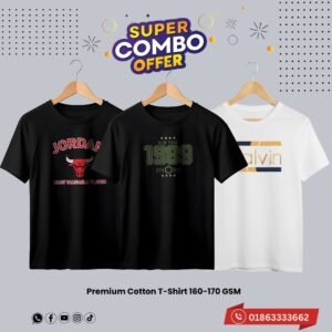 C-78 Premium Luxury Brand 3Pcs Combo T-shirt