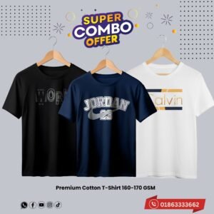 C-79 Premium Luxury Brand 3Pcs Combo T-shirt