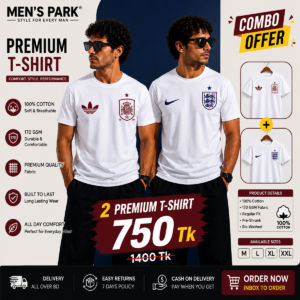 Combo England+Spain Premium World Cup T-shirt 2026 Combo