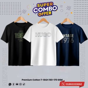 C-74 Premium Luxury Brand 3Pcs Combo T-shirt