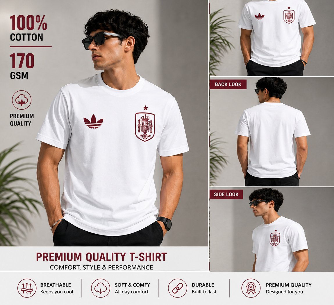 Spain Premium World Cup T-shirt 2026-White - Image 2