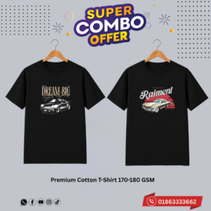 2CR10 Premium Luxury Brand 2Pcs Combo T-shirt